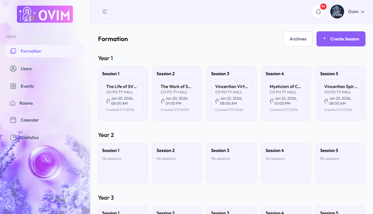 OVIM application interface